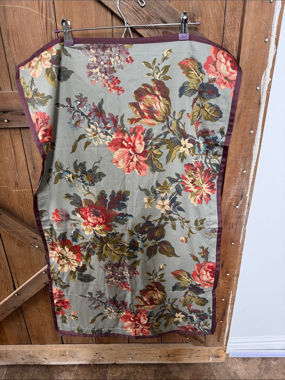 Chaps Ralph Lauren “Brittney”Floral King Pillow Shams plum trim